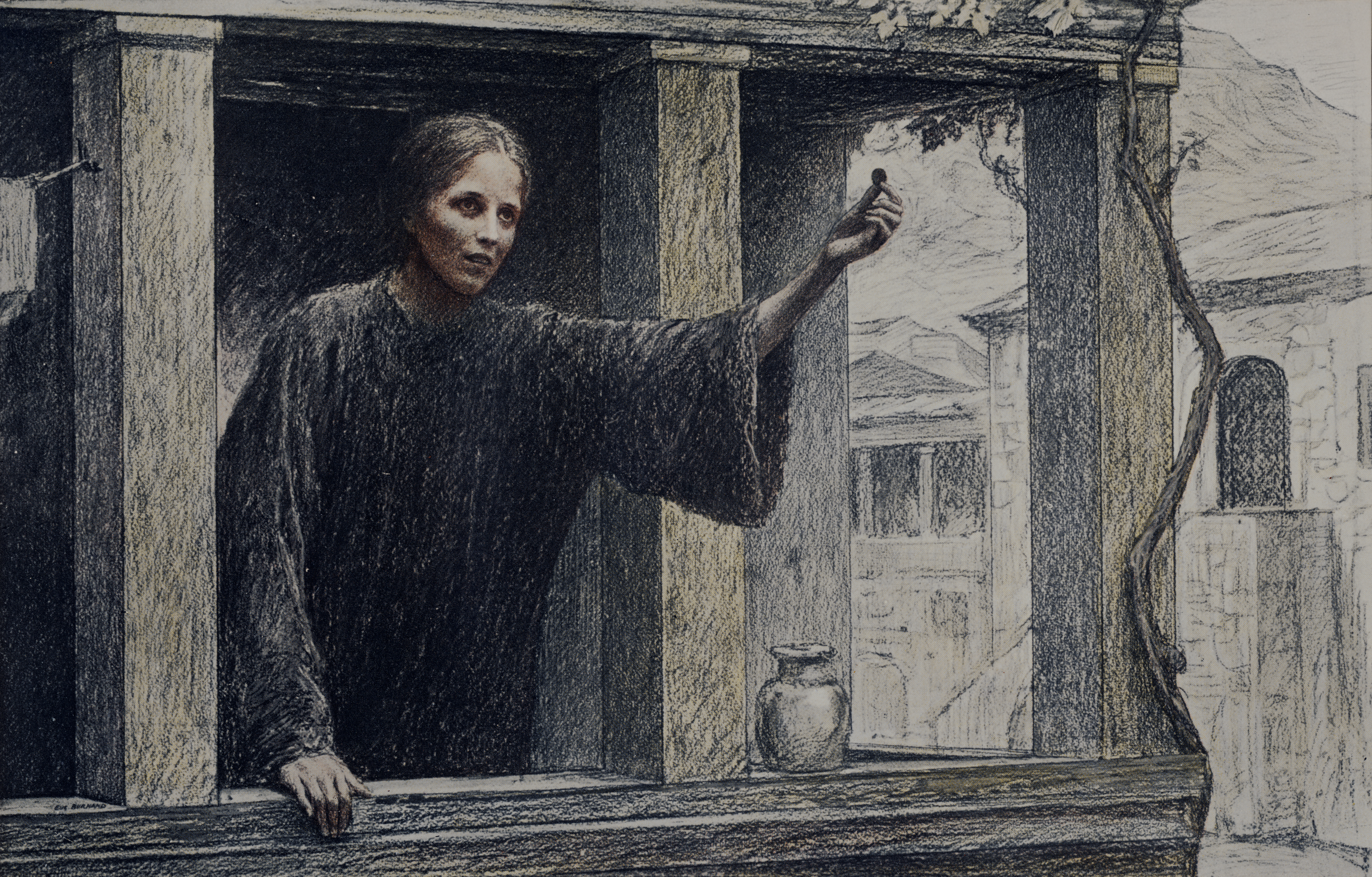 Frau im Fenster, aus dem Verlagsprogramm von Georg Aupperle